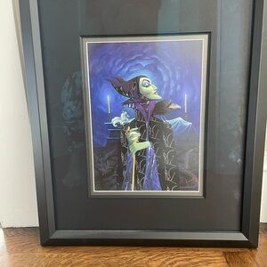 Disney Maleficent Art Print in Purple, Green, Black and Blue